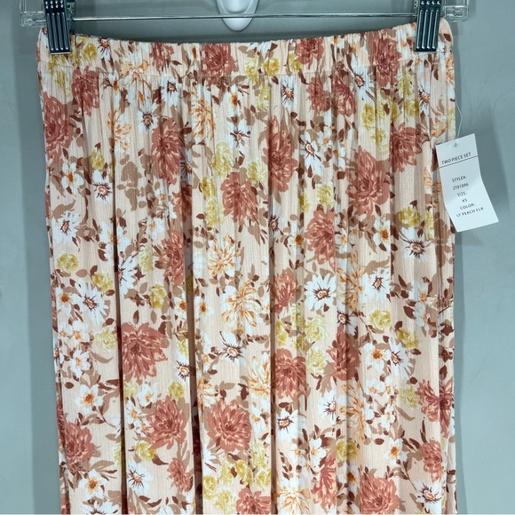 Hippie Floral Floral Boho Maxi Skirt Size XS Pink Rayon NWT - Picture 3 of 7